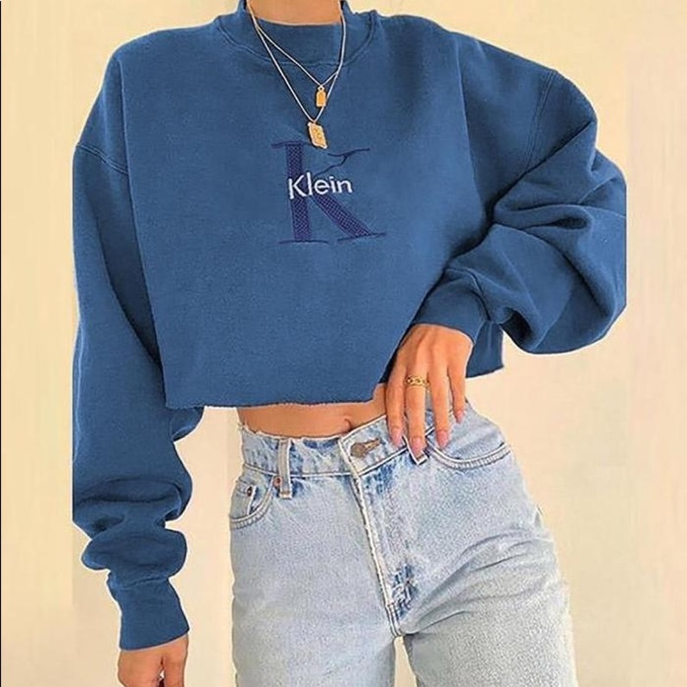 Soft Vintage Calvin Klein Cropped Long Sleeve